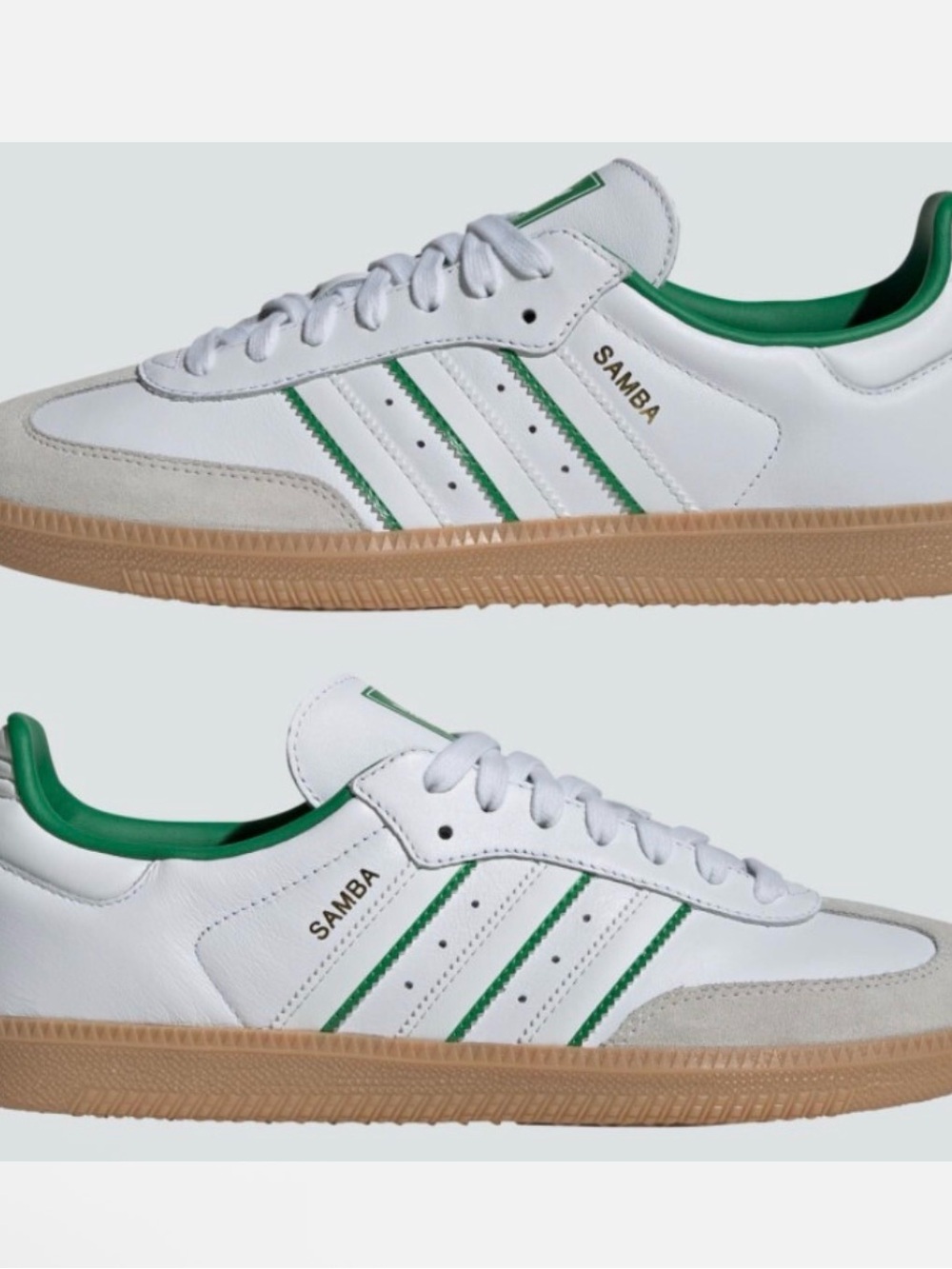 SOLD-Adidas Samba Crystal White Green (new) - Picture 5 of 6